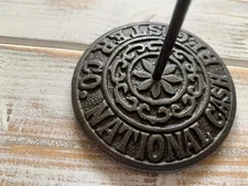 Vintage Cast Iron Cash Register Receipt Spike Paperweight | Desk Receipt Holder