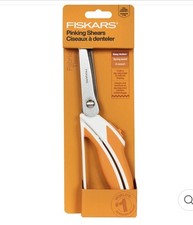 Fiskars Easy Action Pinking Shears, 10.5 Inch 191000-1001 NEW - Spring assist