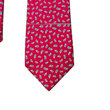 Vineyard Vines Mens Silk Tie Pink Red Blue Whale Nautical Preppy USA Made