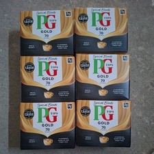 6x 70 PG Tips Gold Tea Bags Rich & Velvety  Total = 420 teabags 04/2027