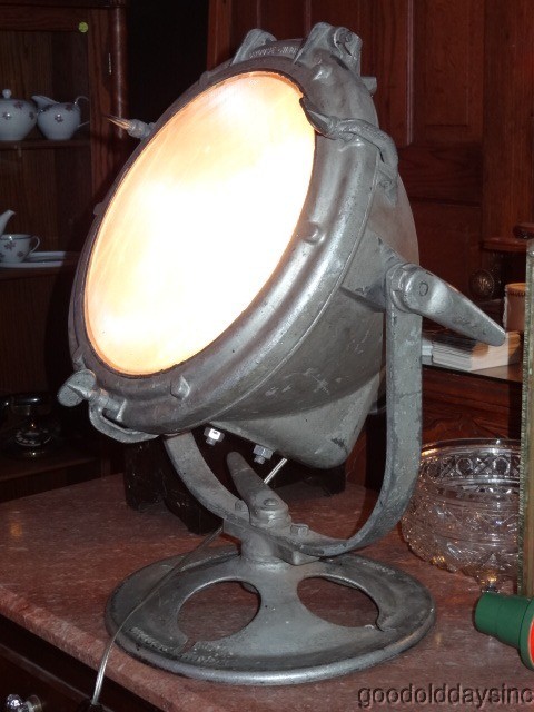 Vintage Antique Crouse Hinds Firefighting Spotlight WORKS Nautical Light