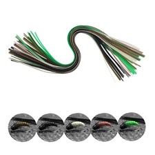 30pcs Multi-Color Nymph Worm Body Wrap Skin 3mm*30cm Fly Tying Materials for ...