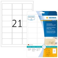 Herma Folien Etiketten Special 63,5 X 38,1 Mm Transparent 525 Etiketten