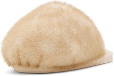 Steve Madden Women's Poof Slipper- Natural