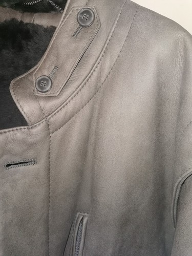 EXCLUSIV+RAR. grauer Winter Leder Mantel /Fell. L/Xl - Bild 11 von 11