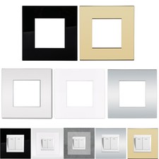 SINGLE LIGHT SWITCH SOCKET FINGER PLATES SURROUND WALL PROTECTOR COVER 5 Colours