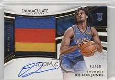 2024-25 Panini Immaculate Premium 43/50 Dillon Jones #PPA-DJO Patch Auto 09fn