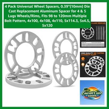 High Performance 10mm Wheel Spacers For 4 5 Lug Wheel Systems - Set Of 4