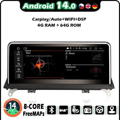 10.25'' Android 14 Car Stereo BMW X5 E70 X6 E71 CCC Radio CarPlay Navi 64GB BT5.0