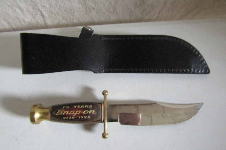 Cuchillo conmemorativo Snap-on 75 aniversario 1920-1995 con funda Foto 2 de 4