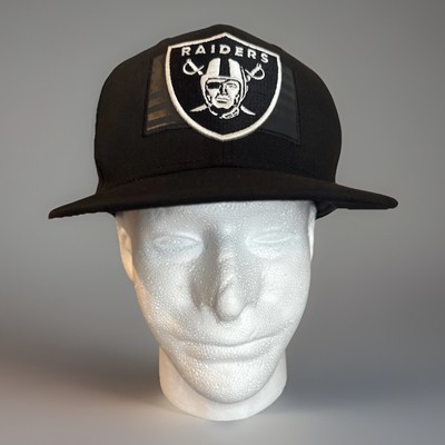 Raiders NFL Ball Cap Hat 59Fifty New Era Size 7 1/4  57.7 cm  Very Nice