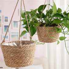 Macrame Jute Hanging Planter El Woven Design for Indoor  Outdoor
