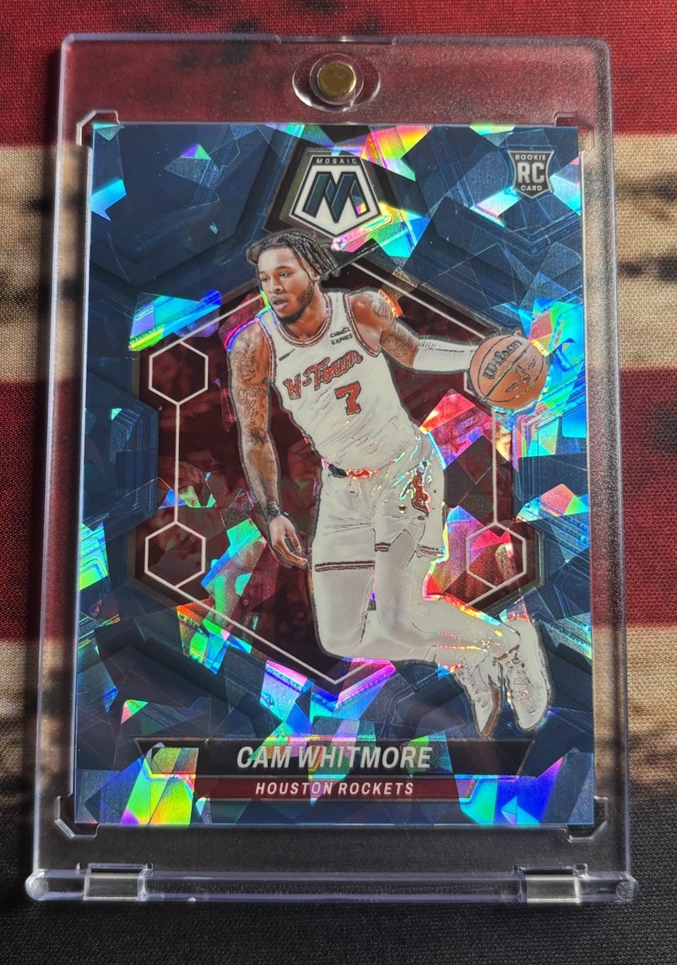 2023-24 Panini Mosaic Rookies Cam Whitmore #217 Ice Mosaic Prizm /125 (RC)