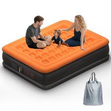 Queen Air Mattress with Built in Pump - USB Rechargeable, 16 Comfort Blow up ...
