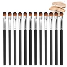 12 Pcs Flat Concealer Brushes for Eyeshadow - Small Eyeshadow Brushes