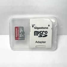 Gigastone 64GB MicroSD Card and Gigastone MicroSD - SD Adapter