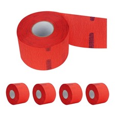 Disposable Water-Resistant Neck Strips for Hair Cutting - 500 Red Rolls