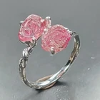 Jewelry gem Natural Tourmaline Ring 925 Sterling Silver Size 6.25 /R473189