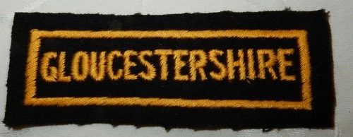 WW2 HOME FRONT CIVIL DEFENCE GLOUCESTERSHIRE BRITISH MILITARY AREA PATCH BADGE