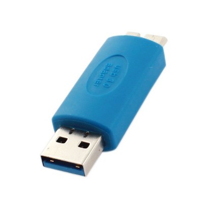 Super Speed USB 3.0 Type A Male to Micro B Male Connecting Converter Blue