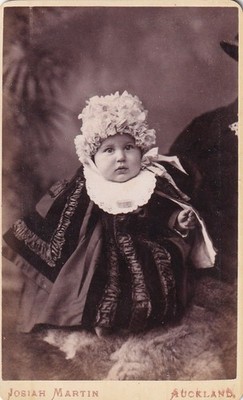 Josiah Martin CDV - Kinderportrait - Auckland Neuseeland 1880er