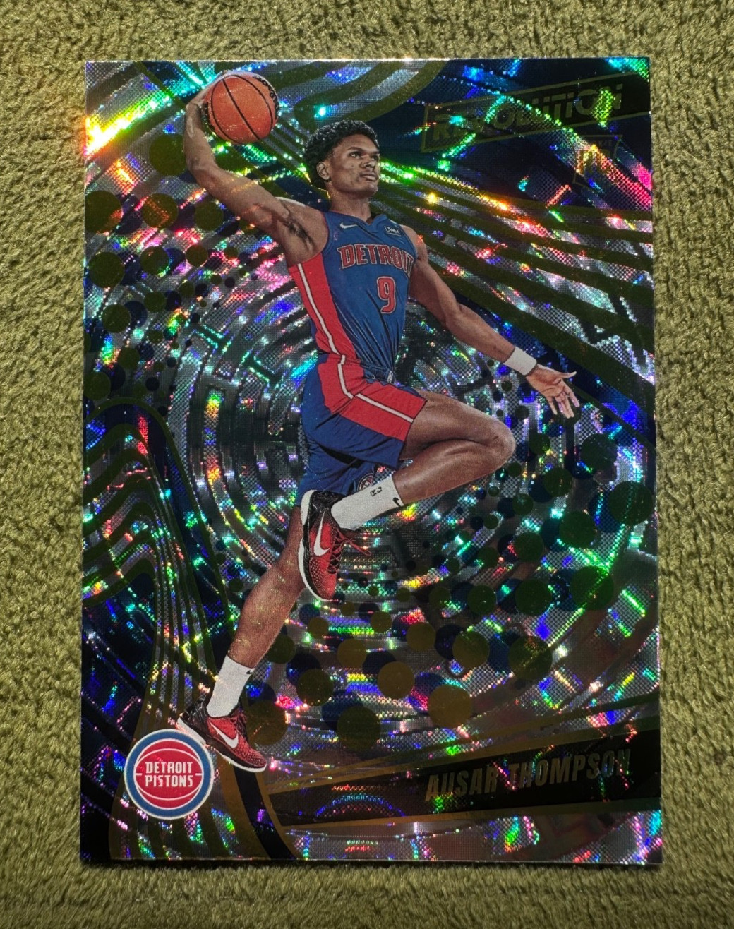 2023-24 Panini Revolution Ausar Thompson #117 Fractal RC Detroit Pistons
