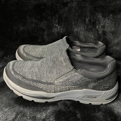 Skechers Arch Fit Motley 204495 Mens US 11.5 Casual Shoes Black Slip On Sneakers