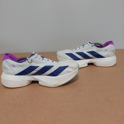 adidas Adizero Adios Pro 4 Core White Purple Lime JR1656 Running Mens SIZE 12