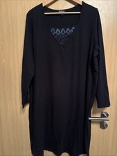 Damen Nachtkleid von Ulla Popken Gr. 50 Schwarz Gut Erhalten