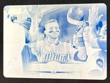 Placas de impresión 2025 Topps Stadium Club Connor Norby cian 1/1 #149 RC Marlins