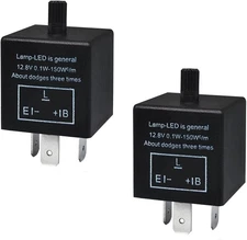 Led Flasher Relay (Set of 2), 3 Pins Adjustable Turn Signal- Set of 2