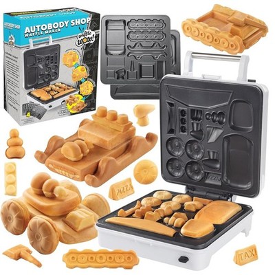 Auto Body Waffle Maker- Mix & Match 20+ Custom Shaped Pieces to Build Cars, T...