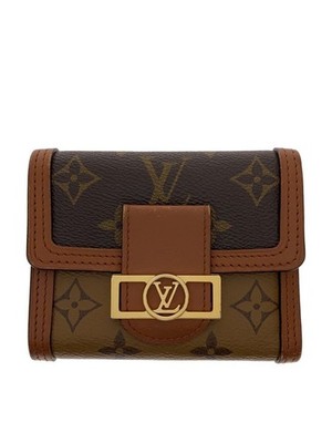 Luis Vuitton Fold-type Wallet Portefeuille Dofine Compact Monogram Reverse Used