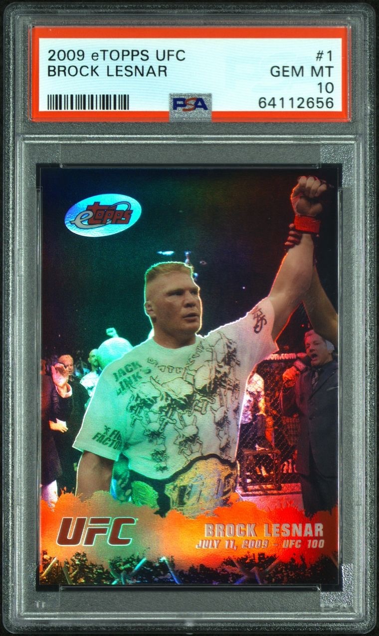 2009 eTopps UFC Brock Lesnar /999 PSA 10 First UFC Card Rookie RC