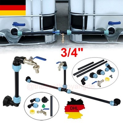3/4'' IBC Adapter Verbindungsset Auslaufhahn Für Tank Container Regenwassertank