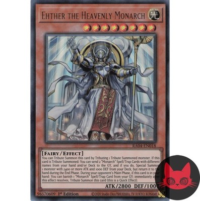 Yugioh Ehther the Heavenly Monarch RA04-EN018 Ultra Rare 1st Edition NM