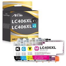 4PK Ink Cartridges fits for Brother LC406XL MFC-J4335DW MFC-J4345DW MFC-J4535DW