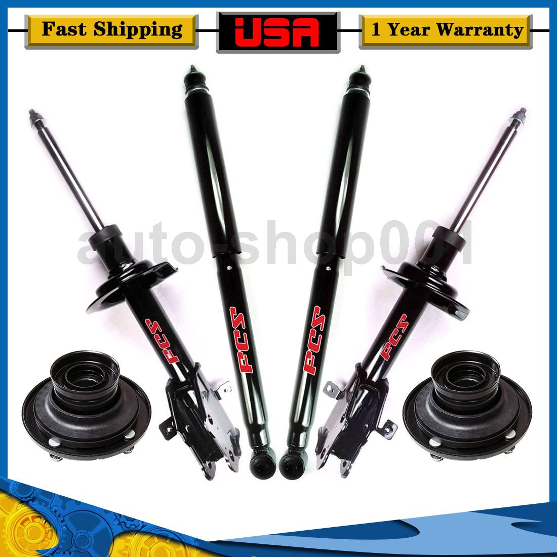6 Front Rear Shocks Struts Mount For Lincoln MKX 2008 2007