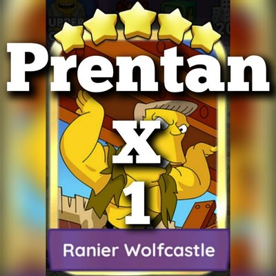 1 x Ranier Wolfcastle      Set 20 :- Mono_Poly_Go Golden Blitz Aufkleber