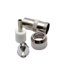 Coaxial Connector For TV Aerial Cable RF Coax Plug Male Metal Screw Type