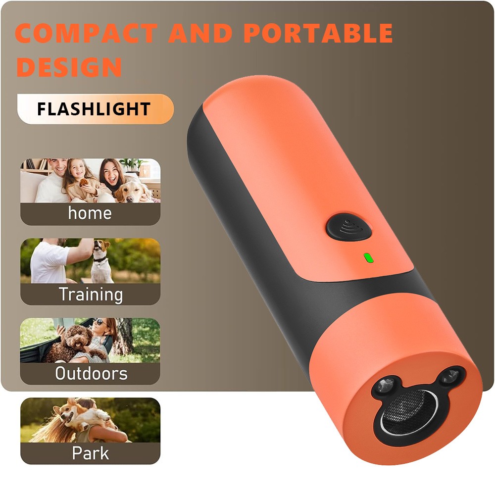 Rechargeable Dog Sonic Trainer Anti-Barking Ultrasonic Repeller Prevent Chasing