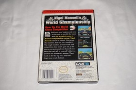 Nigel Mansell&rsquo;s World Championship Racing (Nintendo NES) poster completo reg CIB