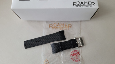 Ersatz-Armband/Band für ROAMER Chronograph R-Line #713974 Silikonband gebraucht