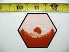 DEER BUCK SUNSET FIELD SMALL STICKER DECAL HIKING CAMPING WOODS GEAR PARK