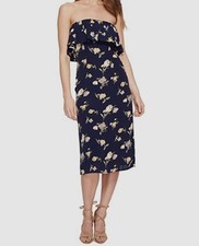 Flynn Skye Women Blue Louie Printed Off-Shoulder Pullover Mini Dress Size S