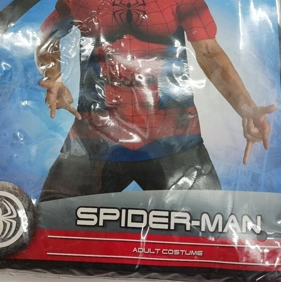 Disfraz Marvel Spider Man Disfraz Para Hombre Talla XL Adulto Superhéroe Camisa Máscara Foto 2 de 4