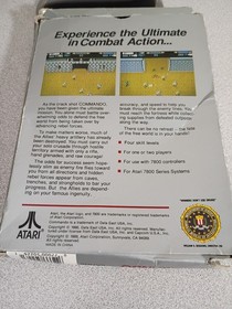 Commando Atari 7800 1989 With Box And Manual Tested Works