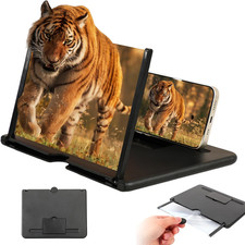 2026 Upgraded Big Screen Phone Magnifier,3D HD Screen Amplifier with Foldable St