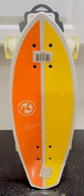 Kryptonics Mini Fat Cruiser 23'' Skateboard Orange Yellow Palm Tree  