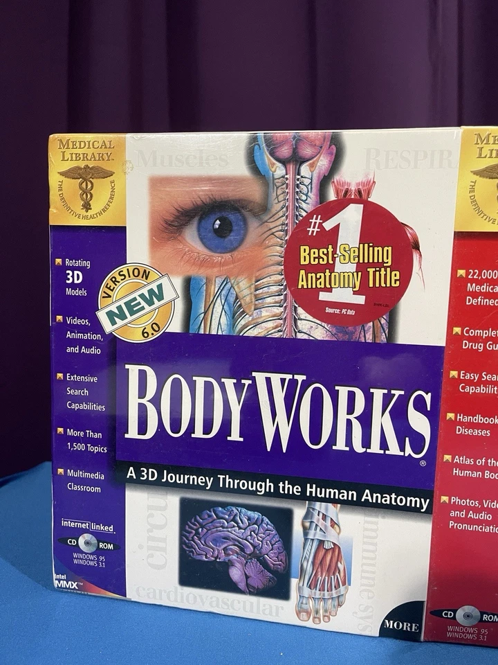 SEALED BodyWorks 6.0 & Mosbys Medical Encyclopedia 1997 Learning Company Vintage - Image 2 of 4